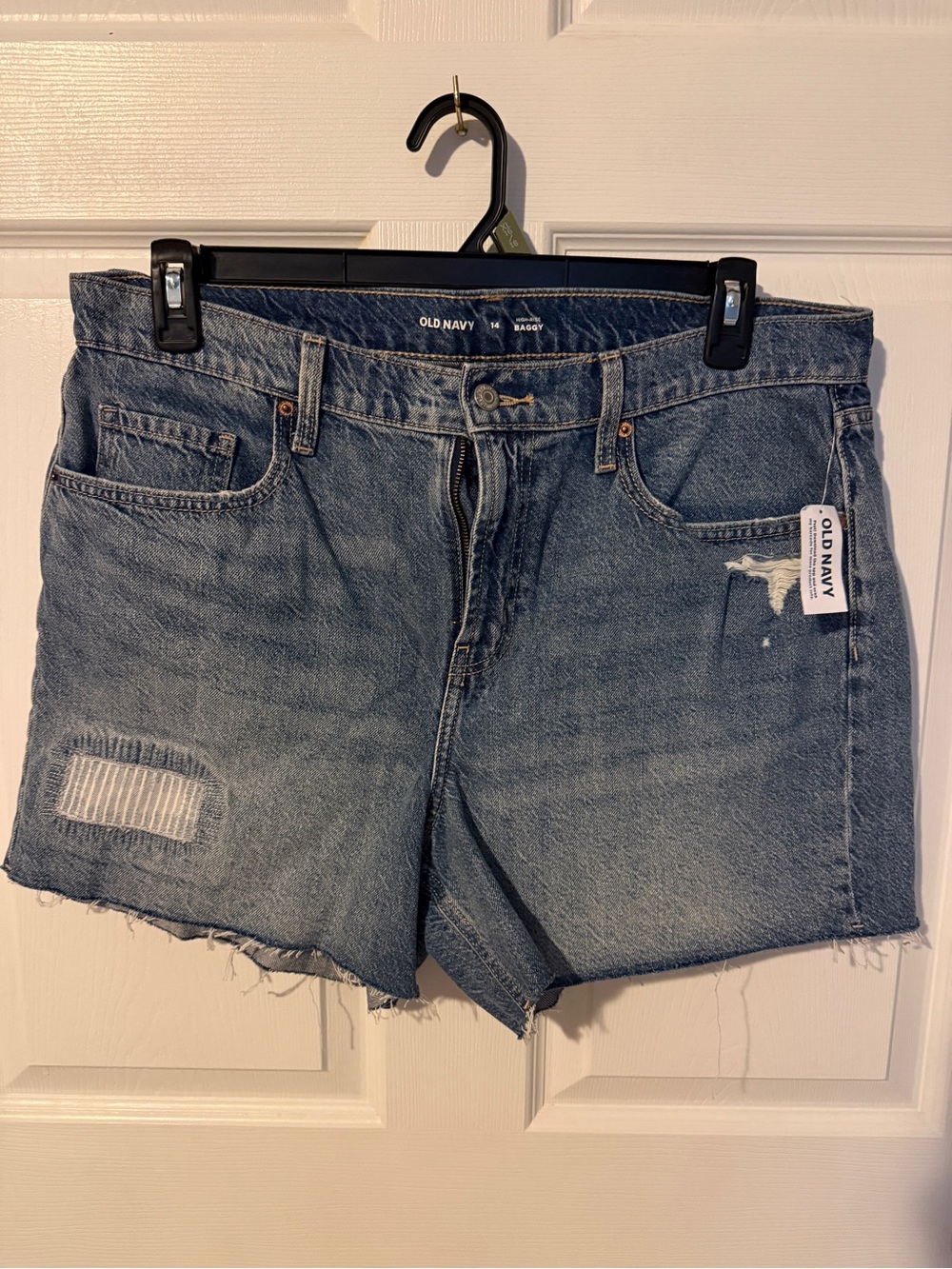 Old Navy Light Blue Distressed Denim Cutoff Shorts